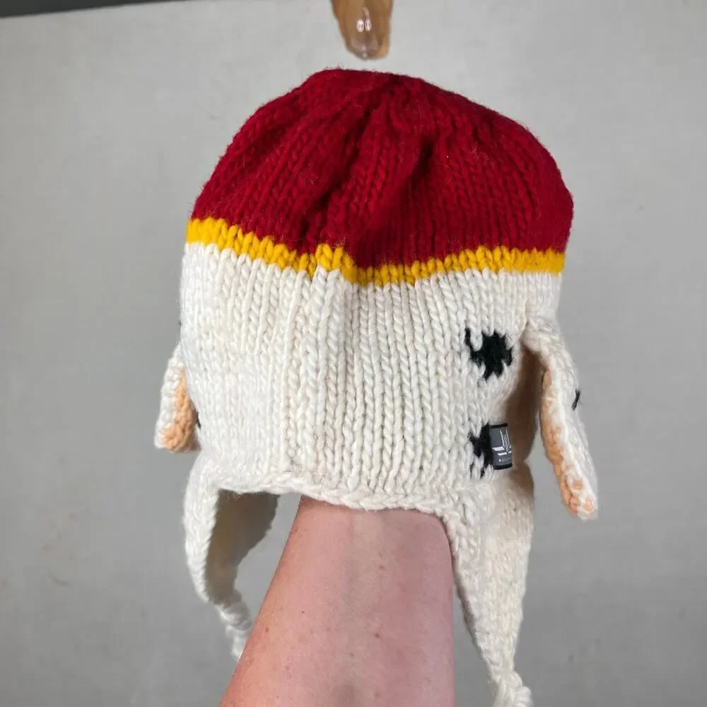 Norskwear Kids Dalmatian Firefighter knit wool/cotton hat one size